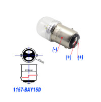 2.3 WATTS - 8-30 volts - CAR LED SIGNAL Light - BAY15D/1157 - white - D18*37mm - G18-2L-1157-W - AZLED